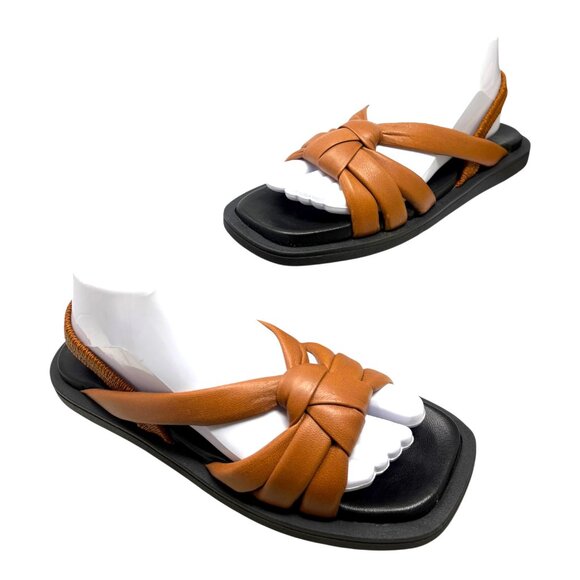 Shoe The Bear Copenhagen Krista Butterscotch Leather Slingback Sandals - Picture 9 of 12